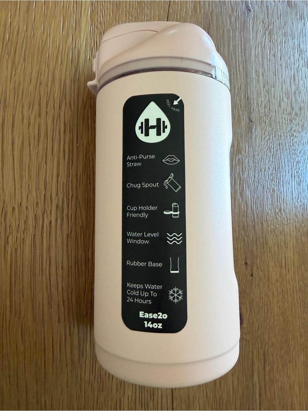 HydroJug Pale Pink Insulated Water Bottle with Chug Spout